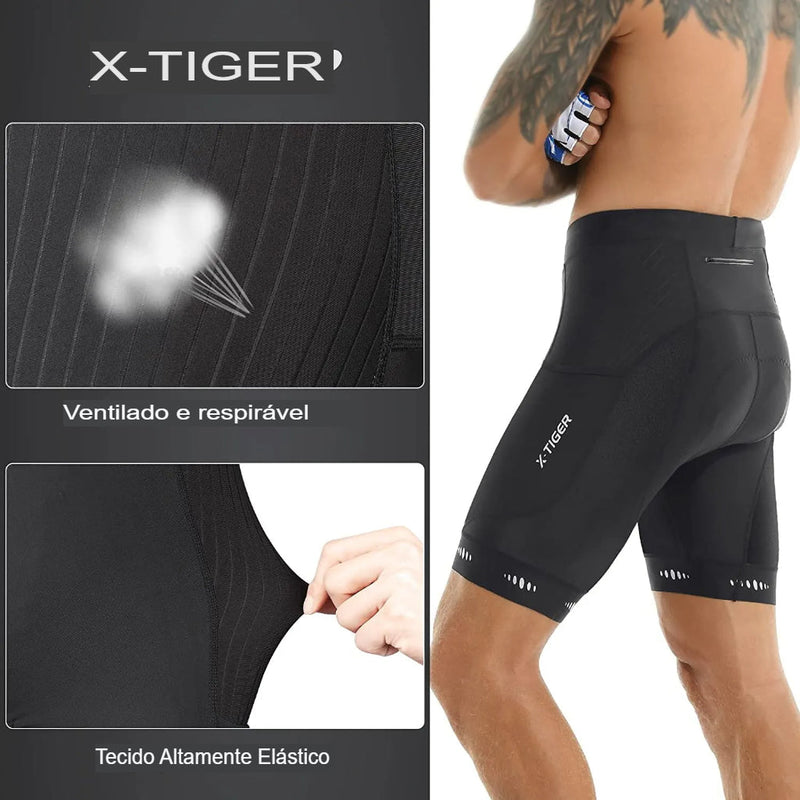 X-TIGER-Shorts de Ciclismo