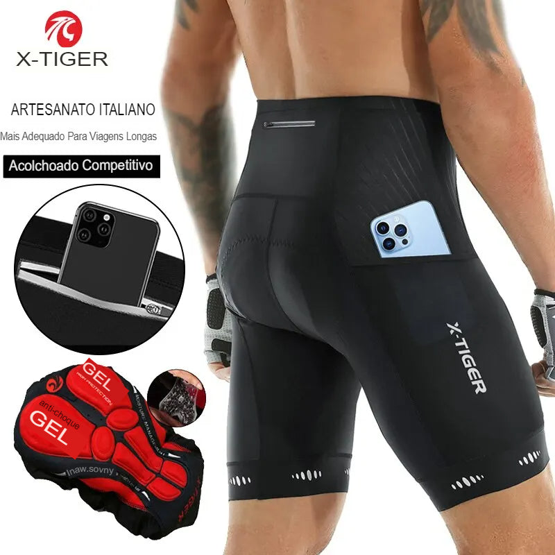 X-TIGER-Shorts de Ciclismo