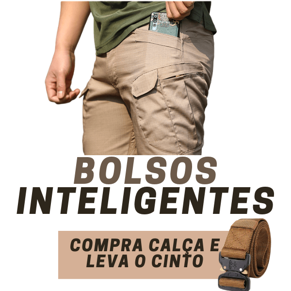 Calça Tática + Cinto de Brinde